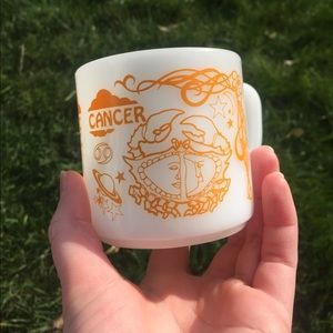 Vintage Federal Glass Company zodiac mug